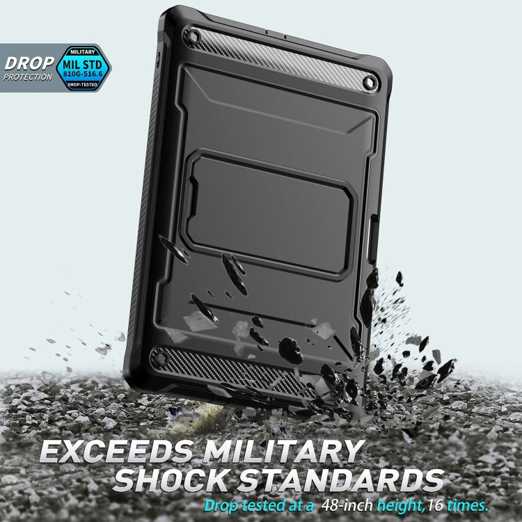 For Samsung Galaxy Tab S6 Lite Explorer PC + TPU Tablet Protective Case with Pen Slot(Black) by bashfashion