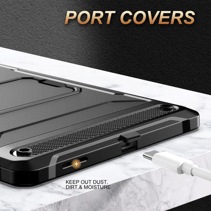 For Samsung Galaxy Tab S6 Lite Explorer PC + TPU Tablet Protective Case with Pen Slot(Black) by bashfashion