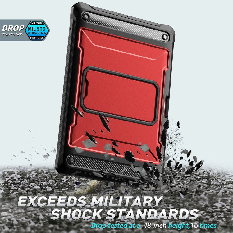 For Samsung Galaxy Tab S6 Lite Explorer PC + TPU Tablet Protective Case with Pen Slot(Red) by bashfashion