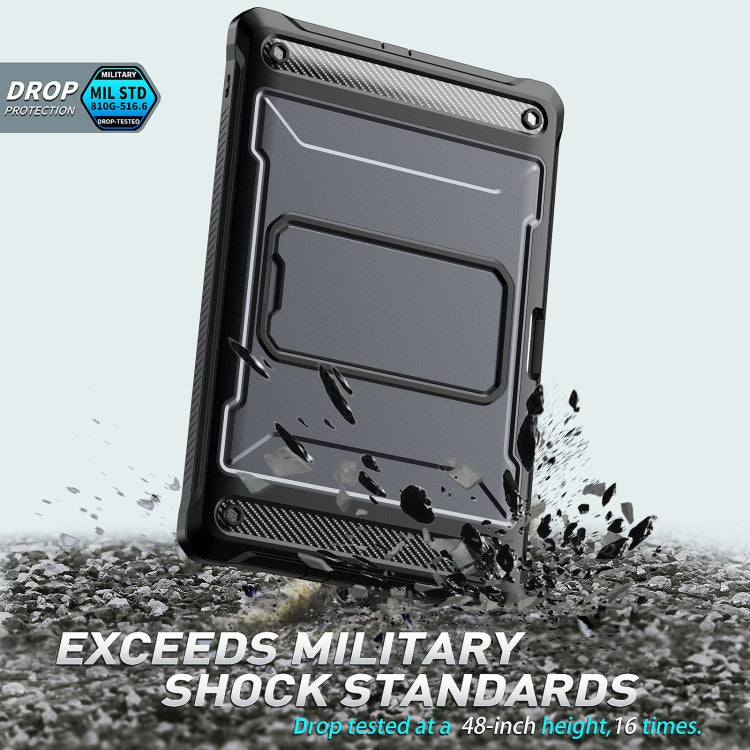 For Samsung Galaxy Tab S6 Lite Explorer PC + TPU Tablet Protective Case with Pen Slot(Grey) by bashfashion