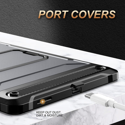 For Samsung Galaxy Tab S6 Lite Explorer PC + TPU Tablet Protective Case with Pen Slot(Grey) by bashfashion