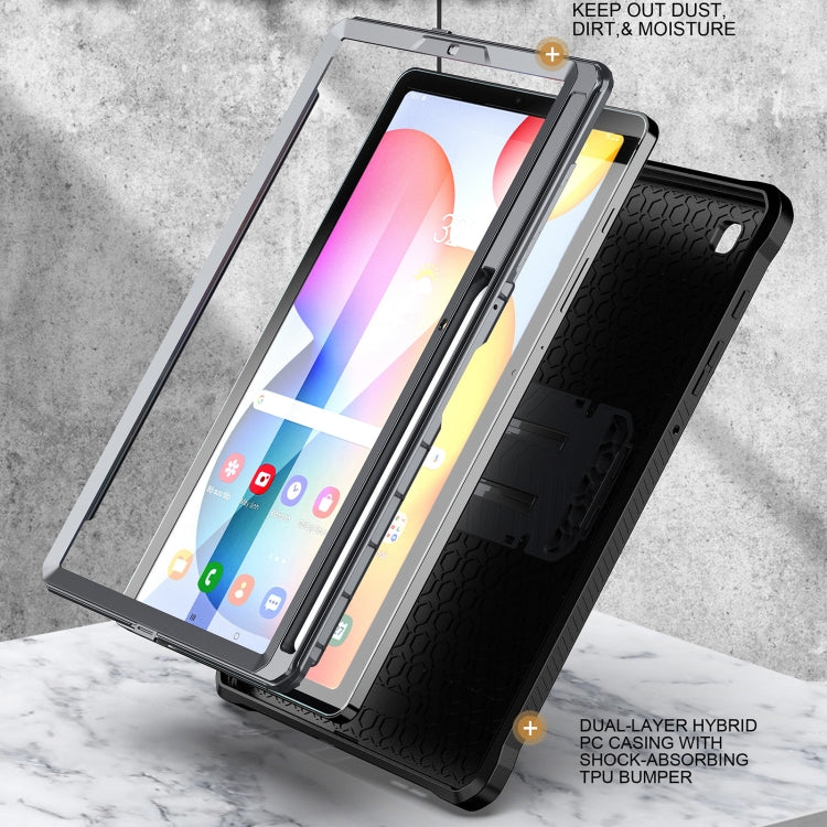 For Samsung Galaxy Tab S6 Lite Explorer PC + TPU Tablet Protective Case with Pen Slot(Grey) by bashfashion