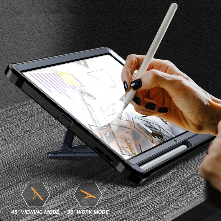 For Samsung Galaxy Tab S6 Lite Explorer PC + TPU Tablet Protective Case with Pen Slot(Blue) by bashfashion