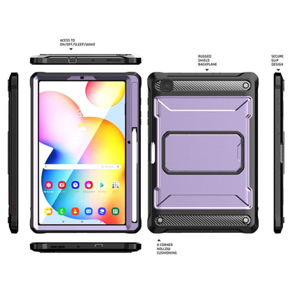 For Samsung Galaxy Tab S6 Lite Explorer PC + TPU Tablet Protective Case with Pen Slot(Purple) by bashfashion