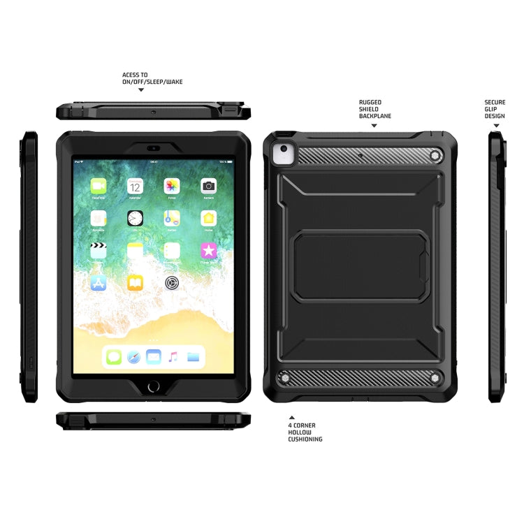 For iPad 9.7 2017/2018 Explorer PC + TPU Tablet Protective Case(Black) by bashfashion