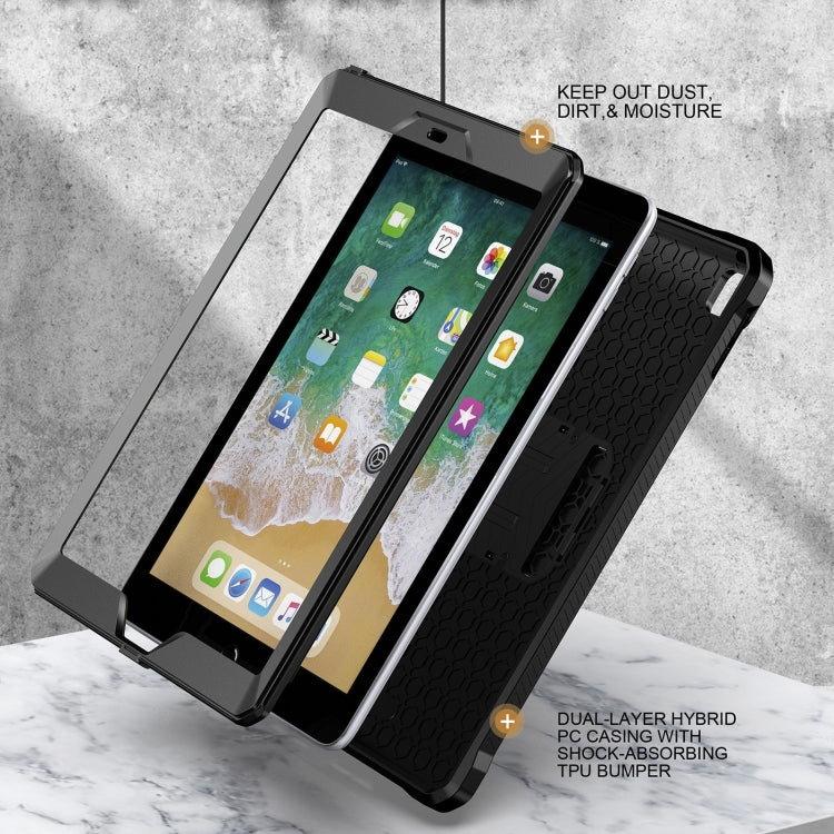 For iPad 9.7 2017/2018 Explorer PC + TPU Tablet Protective Case(Black) by bashfashion