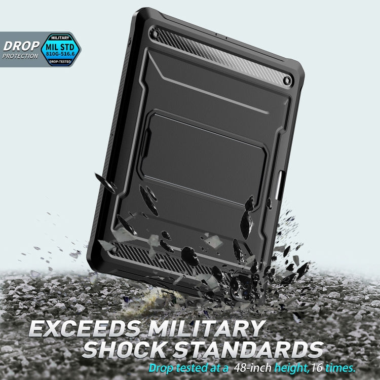 For iPad Pro 12.9 2021/2020/2018 Explorer PC + TPU Tablet Protective Case with Pen Slot(Black) by bashfashion