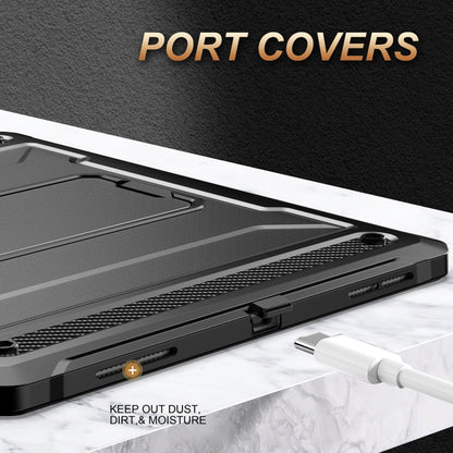 For iPad Pro 12.9 2021/2020/2018 Explorer PC + TPU Tablet Protective Case with Pen Slot(Black) by bashfashion