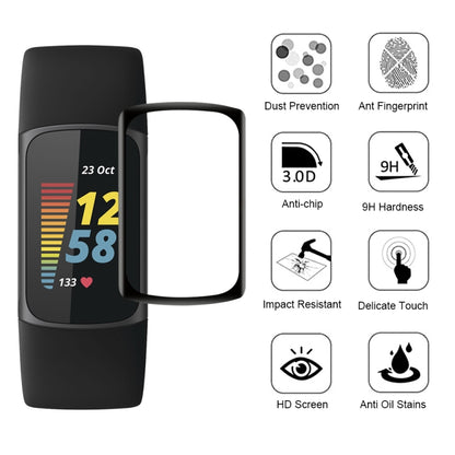 For Fitbit Charge 5 3D Surface Composite Soft Watch Film by bashfashion