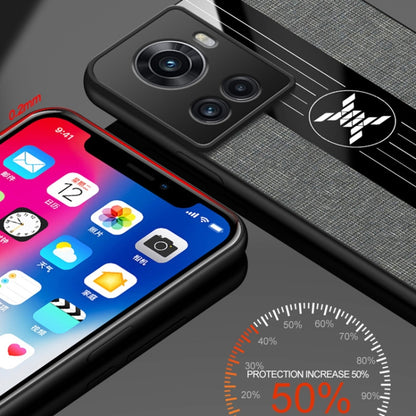 For OnePlus Ace XINLI Stitching Cloth Textue Shockproof TPU Phone Case(Black) by XINLI