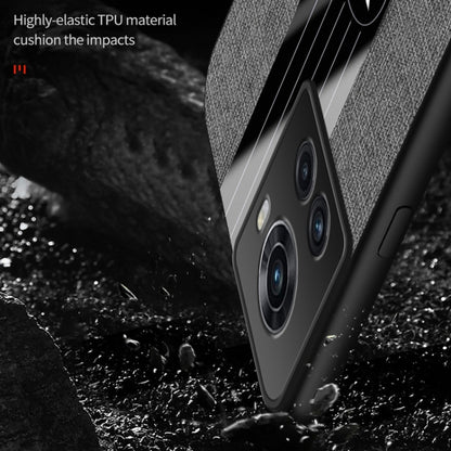 For OnePlus Ace XINLI Stitching Cloth Textue Shockproof TPU Phone Case(Red) by XINLI