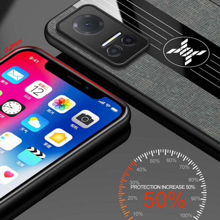 For Honor Play6T XINLI Stitching Cloth Textue Shockproof TPU Phone Case(Blue) by XINLI