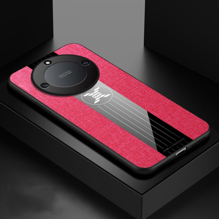 For Honor X40 XINLI Stitching Cloth Textue Shockproof TPU Phone Case(Red) by XINLI