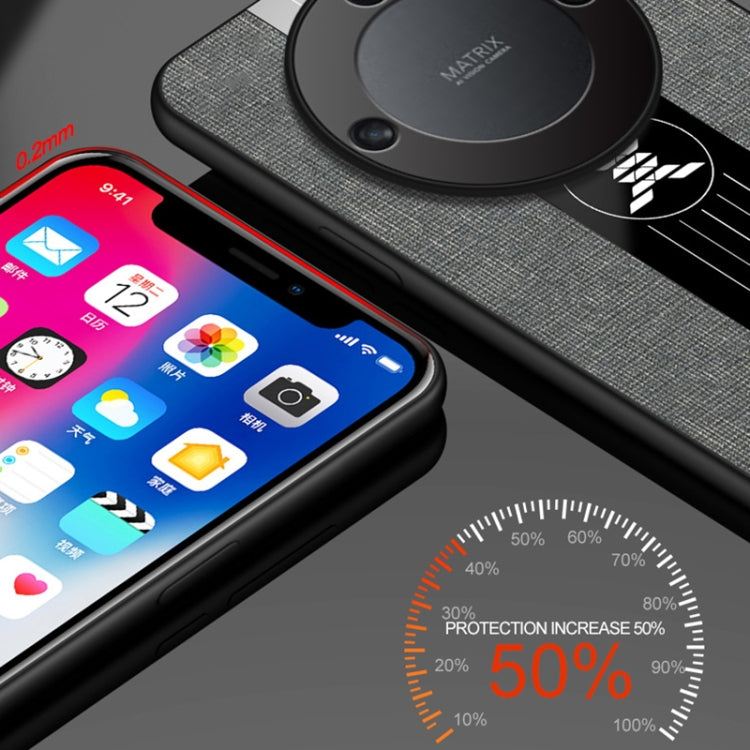 For Honor X40 XINLI Stitching Cloth Textue Shockproof TPU Phone Case(Grey) by XINLI