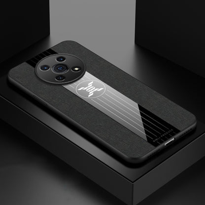 For Honor X30 XINLI Stitching Cloth Textue Shockproof TPU Phone Case(Black) by XINLI