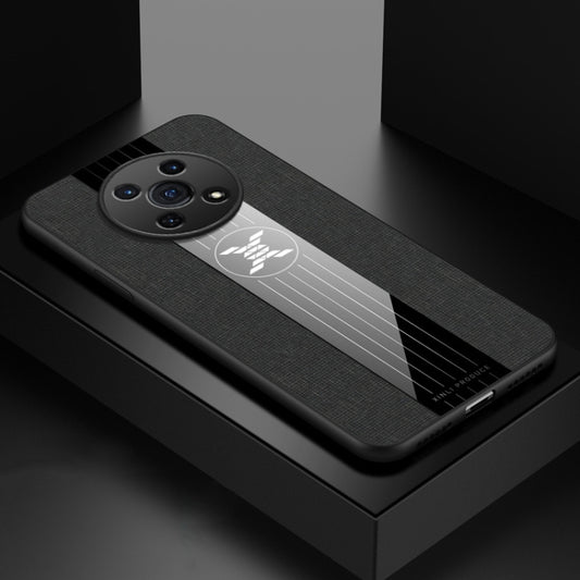 For Honor X30 XINLI Stitching Cloth Textue Shockproof TPU Phone Case(Black) by XINLI