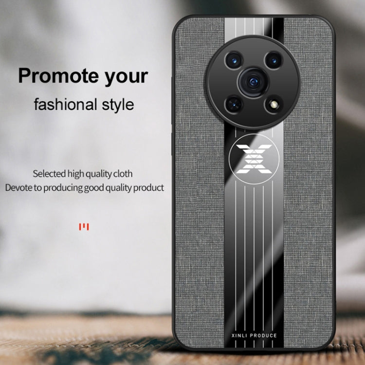 For Honor X30 XINLI Stitching Cloth Textue Shockproof TPU Phone Case(Grey) by XINLI