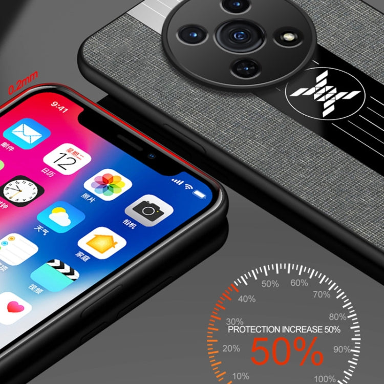 For Honor X30 XINLI Stitching Cloth Textue Shockproof TPU Phone Case(Blue) by XINLI