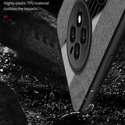 For Huawei Mate 50 XINLI Stitching Cloth Textue TPU Phone Case with Ring Holder(Red) by XINLI