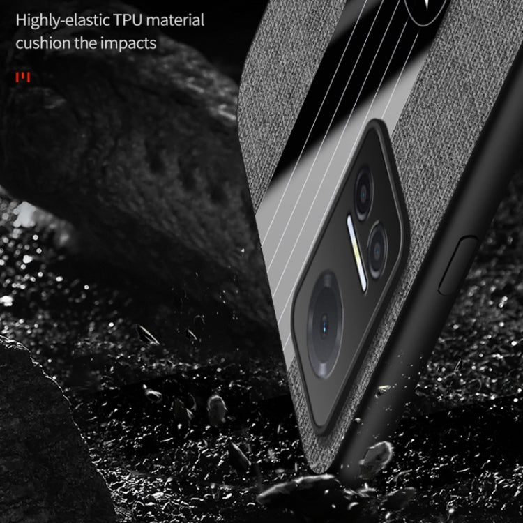 For Honor Play6T XINLI Stitching Cloth Textue TPU Phone Case with Ring Holder(Red) by XINLI