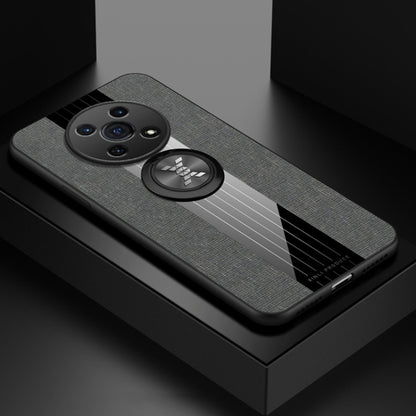 For Honor X30 XINLI Stitching Cloth Textue TPU Phone Case with Ring Holder(Grey) by XINLI