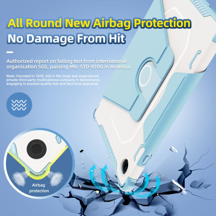 For Samsung Galaxy Tab A8 10.5 2021 360 Degree Rotating Armored Smart Tablet Leather Case(Blue) by bashfashion