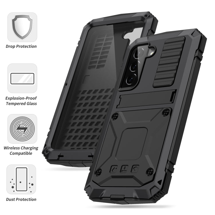 For Samsung Galaxy S23+ 5G R-JUST Life Waterproof Dustproof Shockproof Phone Case(Black) by R-JUST