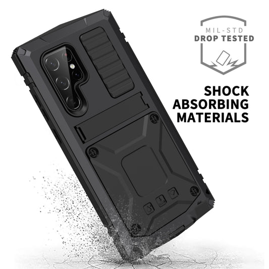For Samsung Galaxy S23 Ultra 5G R-JUST Life Waterproof Dustproof Shockproof Phone Case(Black) by R-JUST