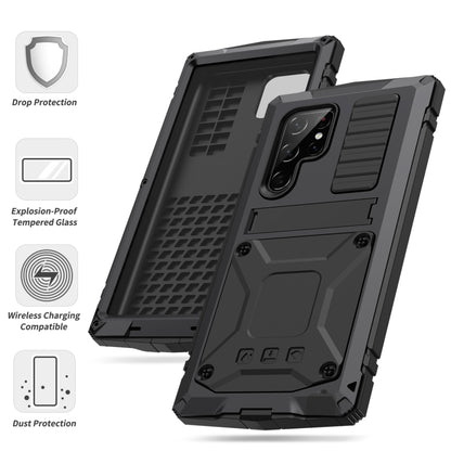 For Samsung Galaxy S23 Ultra 5G R-JUST Life Waterproof Dustproof Shockproof Phone Case(Black) by R-JUST