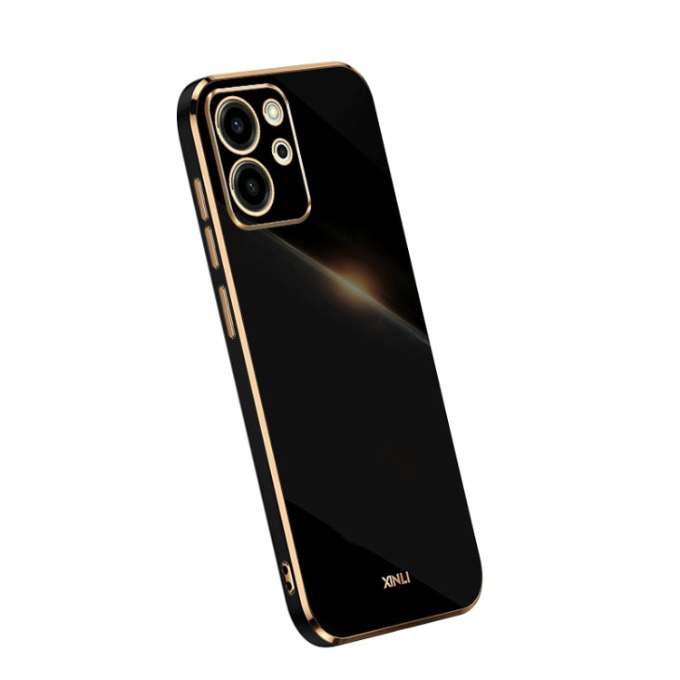 For Honor 80 SE 5G XINLI Straight Edge 6D Electroplate TPU Phone Case(Black) by XINLI