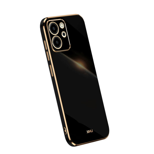 For Honor 80 SE 5G XINLI Straight Edge 6D Electroplate TPU Phone Case(Black) by XINLI