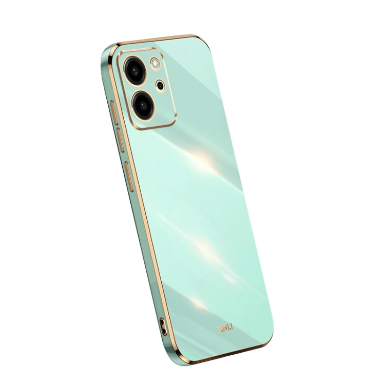 For Honor 80 SE 5G XINLI Straight Edge 6D Electroplate TPU Phone Case(Mint Green) by XINLI