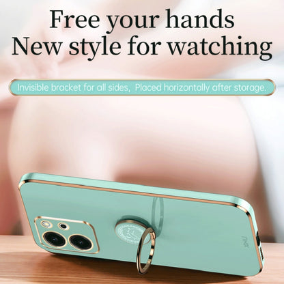 For Honor 80 SE 5G XINLI Straight Edge Electroplate TPU Phone Case with Ring(Celestial Blue) by XINLI