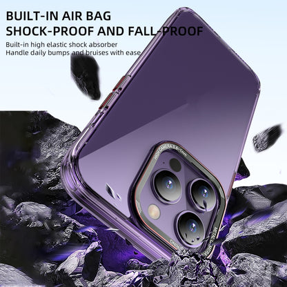 For iPhone 14 iPAKY MG Series Transparent PC Phone Case(Transparent Black) by iPAKY