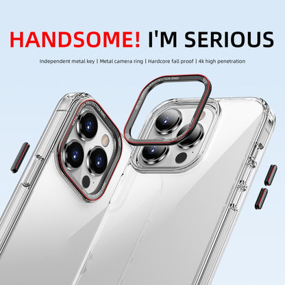 For iPhone 14 iPAKY MG Series Transparent PC Phone Case(Transparent Black) by iPAKY