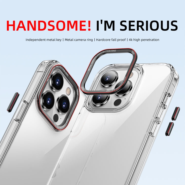 For iPhone 14 Plus iPAKY MG Series Transparent PC Phone Case(Transparent Black) by iPAKY