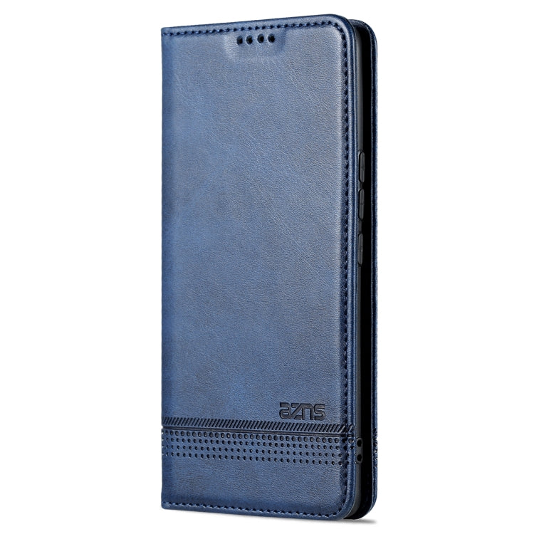 For Honor 80 Pro AZNS Magnetic Calf Texture Leather Phone Case(Dark Blue) by AZNS