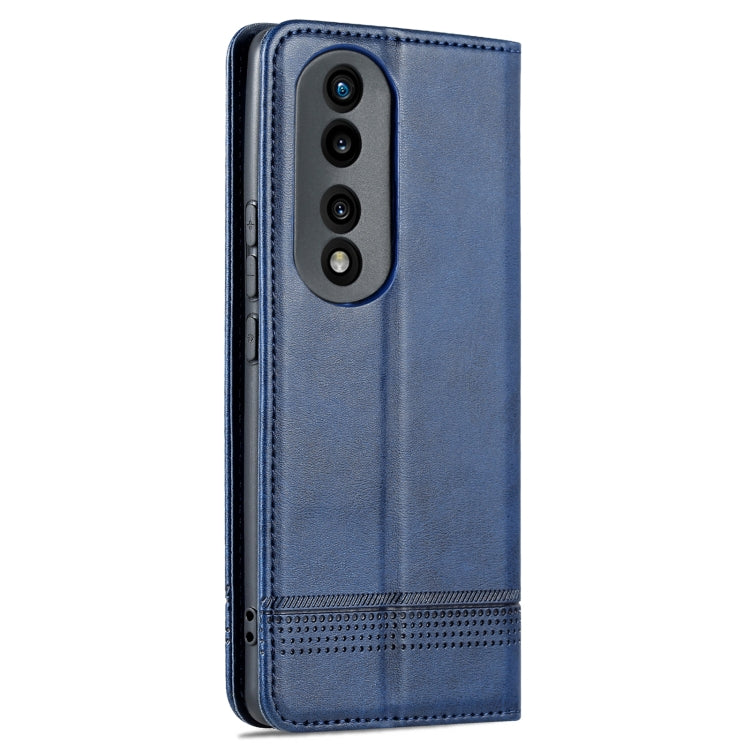 For Honor 80 Pro AZNS Magnetic Calf Texture Leather Phone Case(Dark Blue) by AZNS