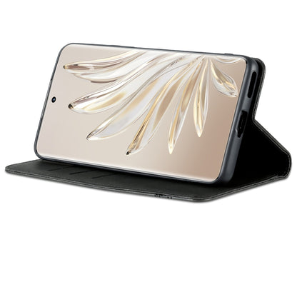 For Honor 80 AZNS Magnetic Calf Texture Leather Phone Case(Black) by AZNS