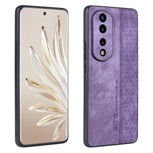 For Honor 80 Pro AZNS 3D Embossed Skin Feel Phone Case(Purple) by AZNS