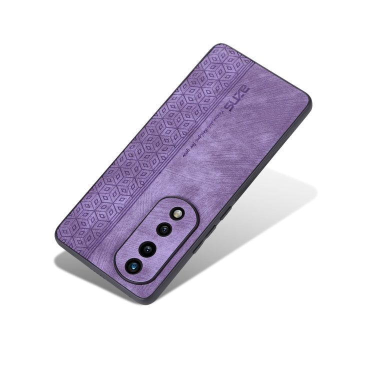 For Honor 80 Pro AZNS 3D Embossed Skin Feel Phone Case(Purple) by AZNS