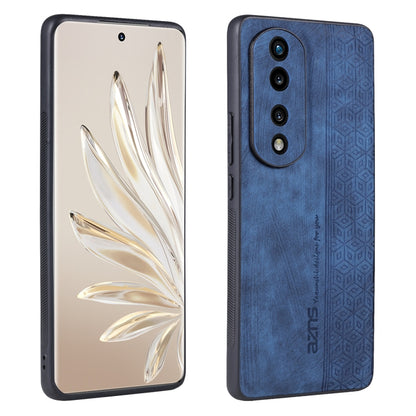 For Honor 80 AZNS 3D Embossed Skin Feel Phone Case(Sapphire Blue) by AZNS