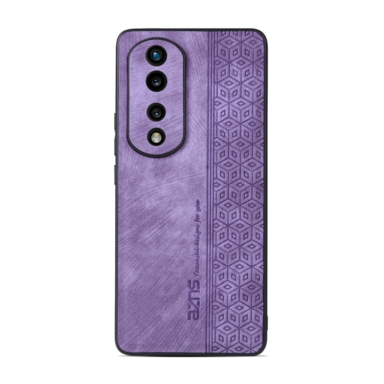 For Honor 80 AZNS 3D Embossed Skin Feel Phone Case(Purple) by AZNS