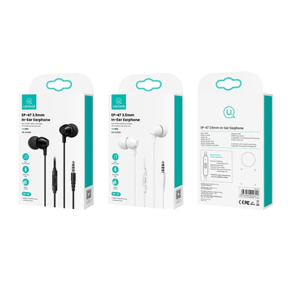 USAMS US-SJ594 EP-47 3.5mm In-Ear Wired Earphone, Length: 1.2m(White) by USAMS