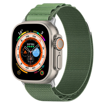 Nylon Loop Watch Band For Apple Watch Ultra 49mm&Watch Ultra 2 49mm / Series 9&8&7 45mm / SE 3&SE 2&6&SE&5&4 44mm / 3&2&1 42mm(Army Green) by bashfashion