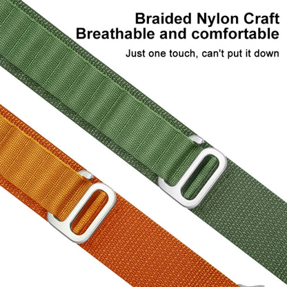 Nylon Loop Watch Band For Apple Watch Ultra 49mm&Watch Ultra 2 49mm / Series 9&8&7 45mm / SE 3&SE 2&6&SE&5&4 44mm / 3&2&1 42mm(Army Green) by bashfashion