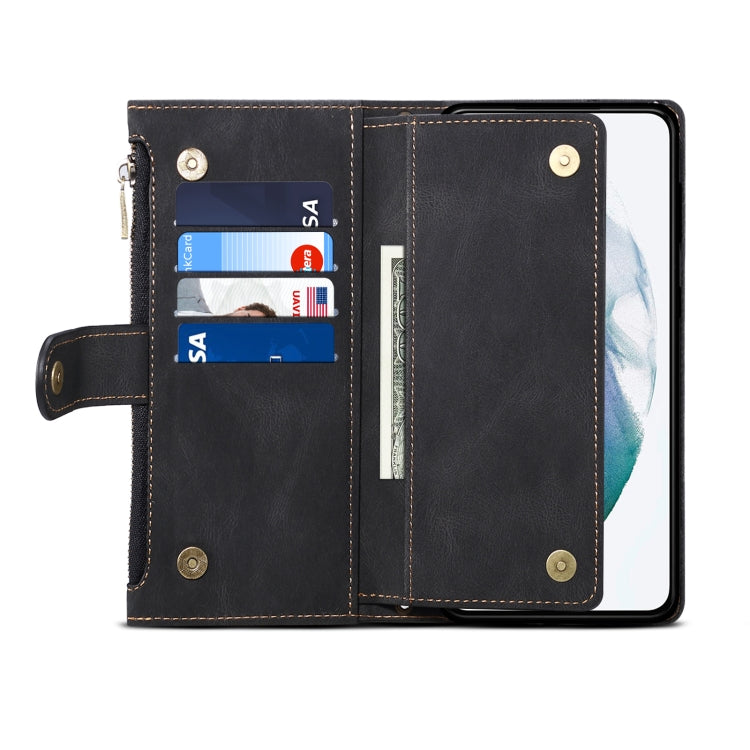 For Samsung Galaxy S23 Ultra 5G ESEBLE Retro Frosted Horizontal Flip Leather Phone Case(Black) by ESEBLE