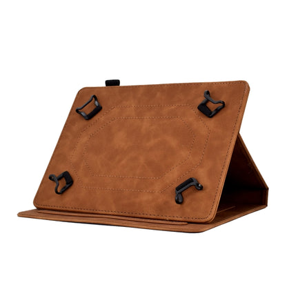 For 7 inch Tablets Tower Embossed Leather Tablet Case(Brown) by bashfashion