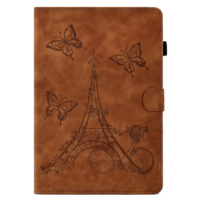 For 10 inch Tablets Tower Embossed Leather Tablet Case(Brown) by bashfashion