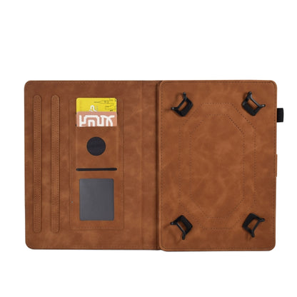 For 10 inch Tablets Tower Embossed Leather Tablet Case(Brown) by bashfashion